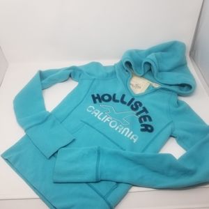 Hollister VNeck Light Blue Hoodie Size Small